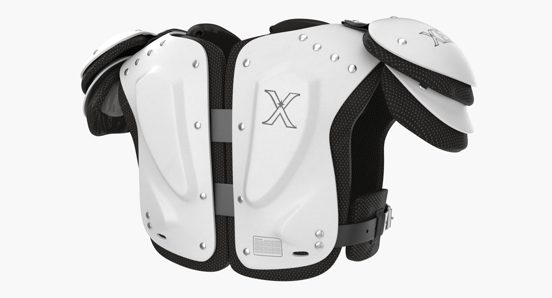 3D football shoulder pads xenith TurboSquid 1365954