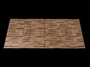 maya wood planks basketball court