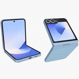 Samsung Galaxy Z Flip 6 Blue Animated