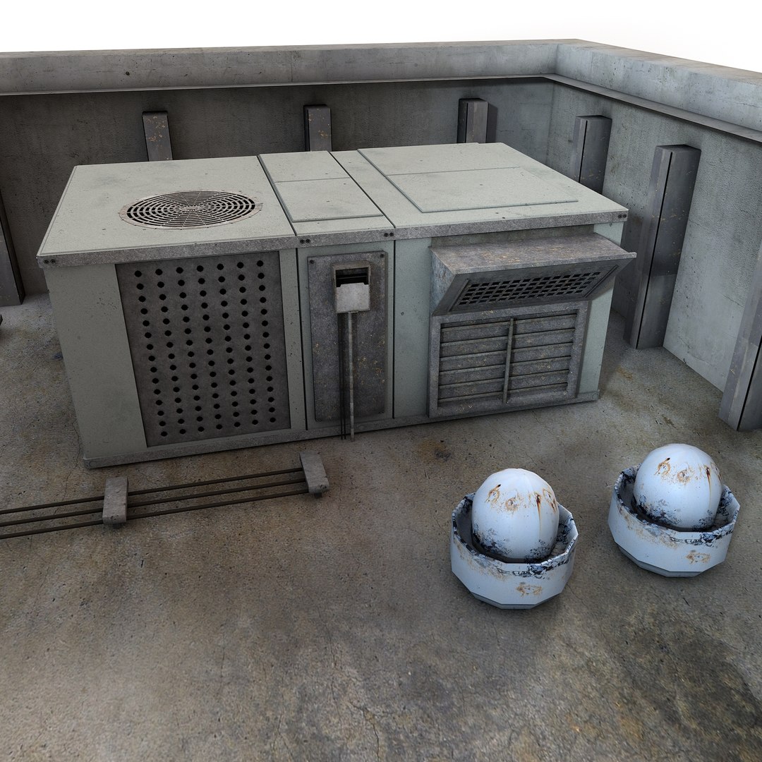 industrial rooftop environment roof 3d model