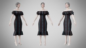 Dress 17 Abstract Sound Wave 3D