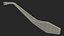 3D model old metal crowbar bar