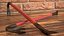 3D model old metal crowbar bar