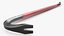 3D model old metal crowbar bar