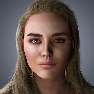 Florence Pugh Character 3D Model Low-poly 3D model