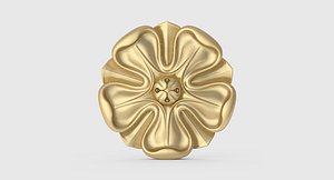 carved rosette 3D model