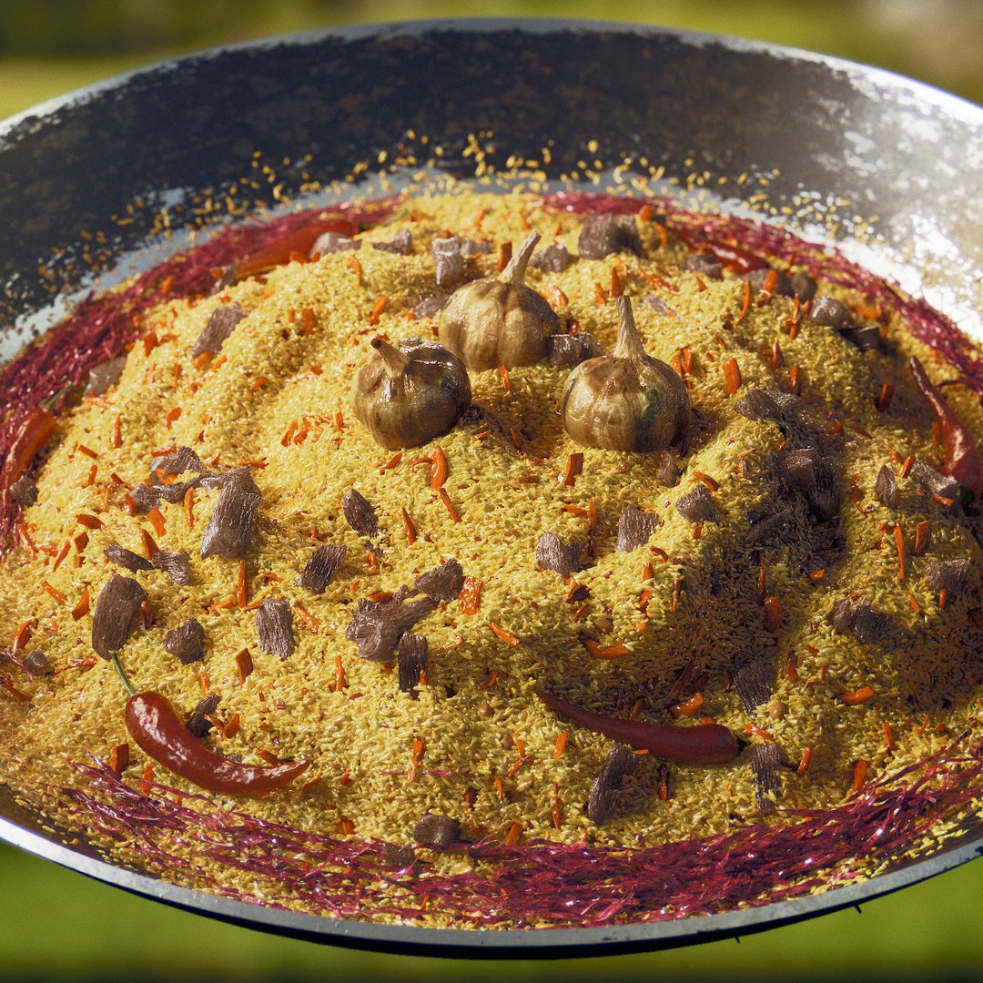 uzbek pilaf 3D https://p.turbosquid.com/ts-thumb/bK/ss8Beo/CKWRhRFC/pv2/jpg/1503976817/1920x1080/fit_q87/f3e1bf291dcfc151ebaa2c7b17adb53ca4458bcd/pv2.jpg