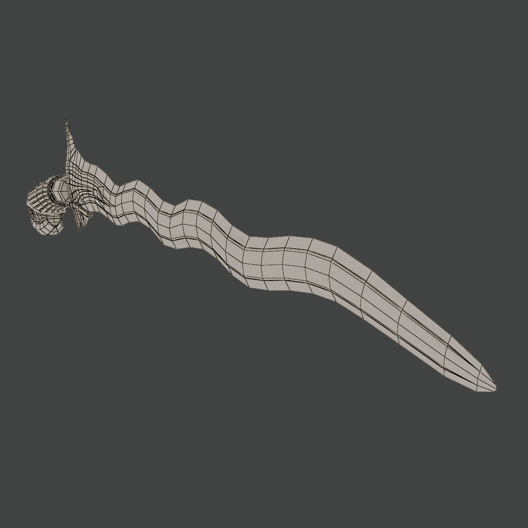 3d Keris Sword Model