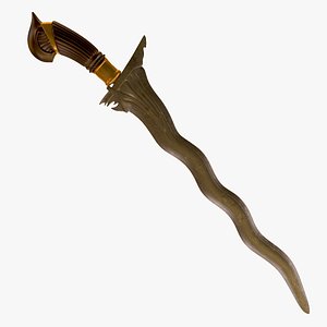 3d keris sword model