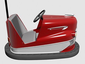 3d vintage bumper car model