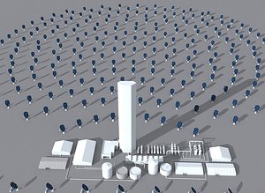 3d solar power station model