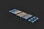 Pontonboot-Set 3D-Modell
