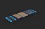 Pontonboot-Set 3D-Modell