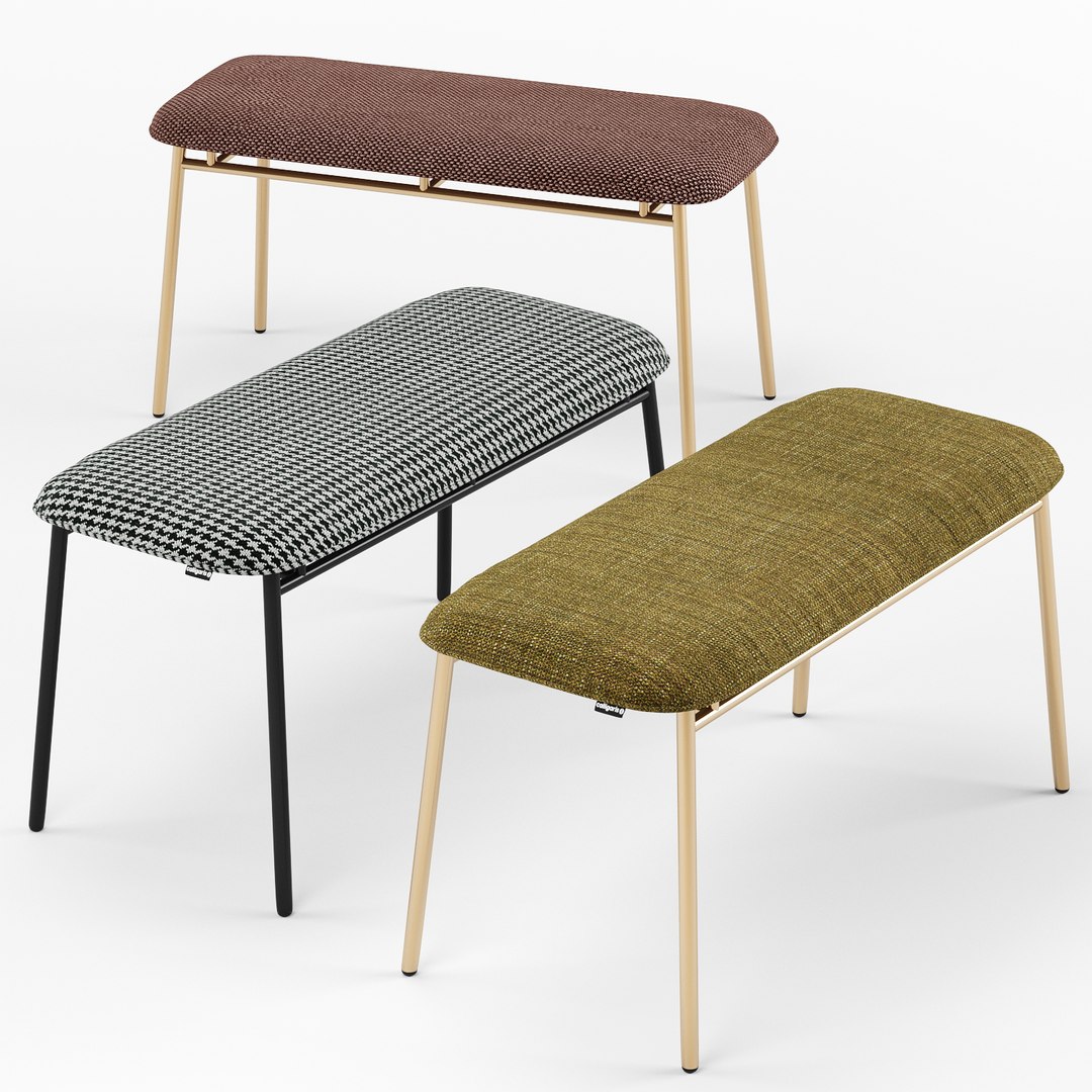 3D Fifties Bench - Calligaris Model - TurboSquid 1452197