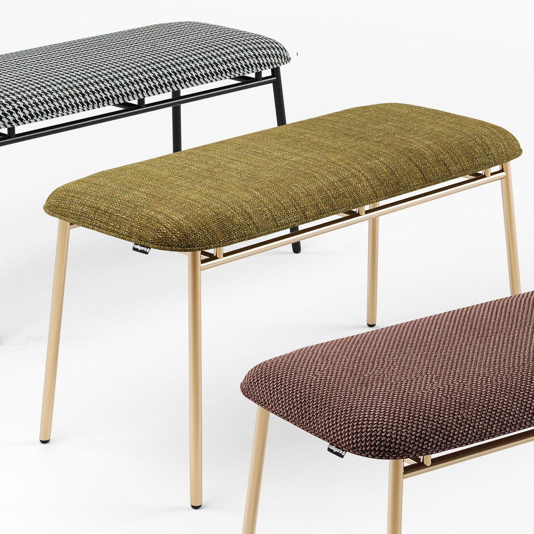 3D fifties bench calligaris model TurboSquid 1452197