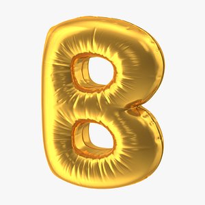 foil balloon letter b 3D model