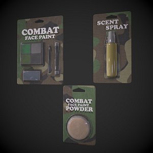 Camouflage Face Paint Kit 3D model
