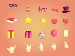 Cartoon Party  Icons Pack