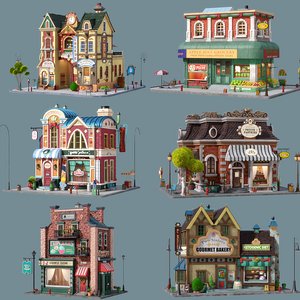 Cartoon House Collcetion V2 3D model