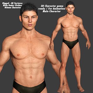 AAA 3D REALISTIC MALE CHARACTER 02 - HUMAN RIGGED GAME READY 3D model