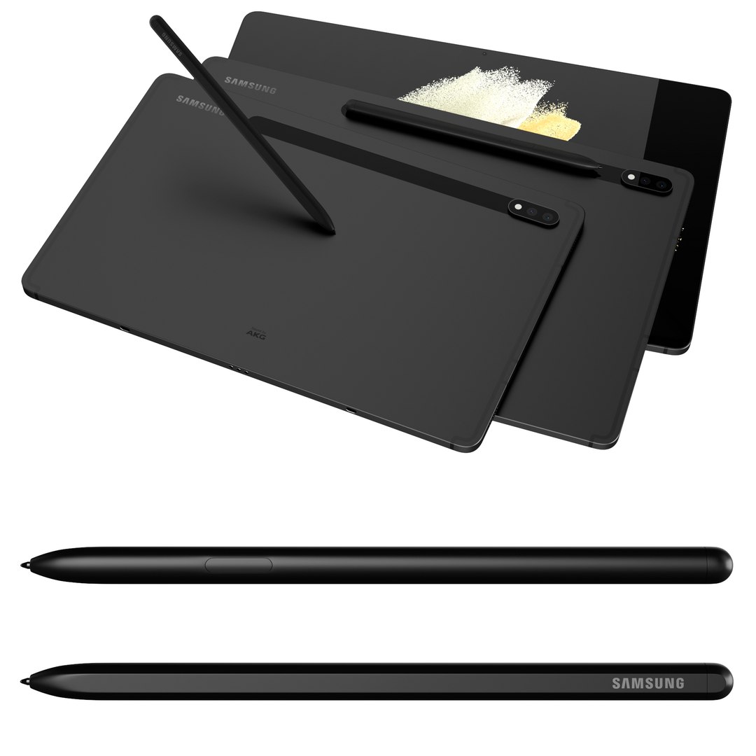 Samsung Galaxy Tab S8 and S8 Plus model https://p.turbosquid.com/ts-thumb/bL/Djnh50/S3/2ra/jpg/1648842287/1920x1080/fit_q87/cc1b61a938280035476169ffc7039bb3d7c1e3fa/2ra.jpg