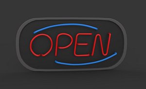 LED Open Sign 3D model