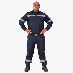 Arnold Uniform Policeman Idle Pose 03 3D model