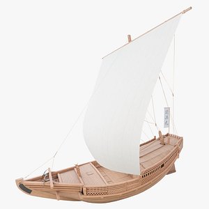 3D Higaki Kaisen Japanese Ship model