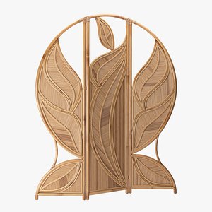Rattan Room Divider 3D model
