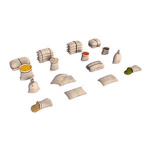 Jute Sack Pack V1 Burlap Game Ready PBR