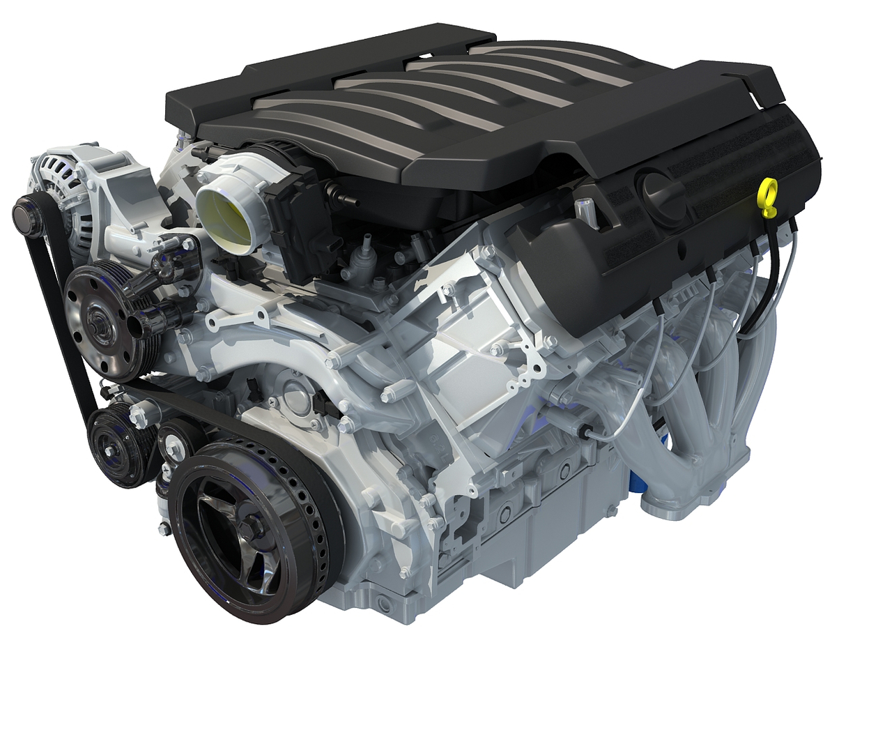 3D V8 Engine Semi Interior - TurboSquid 1349283