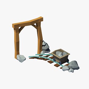 cart cartoon 3d model