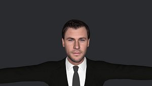 Chris Hemsworth Hyper Realistic Full Body Fully Rigged Character 3D