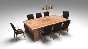 dining table set 3D model