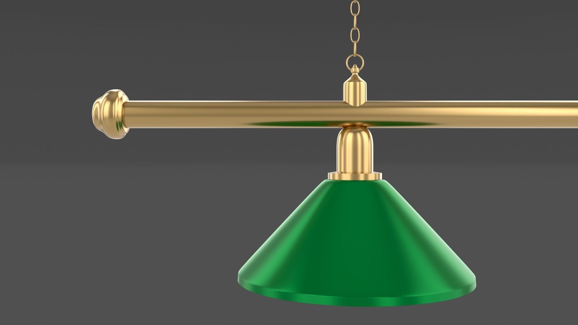 Pool Table Light Fixture 3D Model TurboSquid 1237881