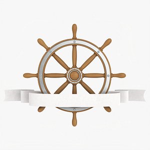 3D Steering wheel with banner 02