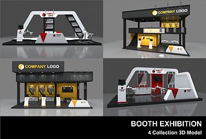 4 booth exhibition minimalis model