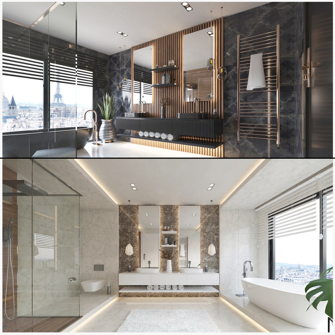 3D Bathroom Interior Bundle Model - TurboSquid 2427511