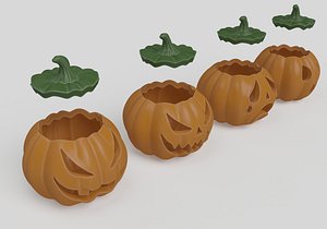 3D model halloween pumpkin set printable