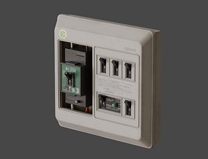 3D model Low-Poly Japanese Retro Distribution Board