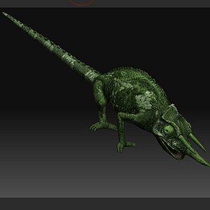 chameleon lizard 3d obj