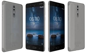 nokia 8 steel 3D model
