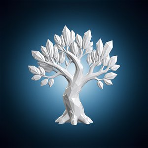 Fantasy Crystal Tree 3D Print Model model