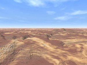 3d model desert terrain landscape