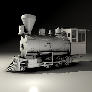 3d model toy locomotive