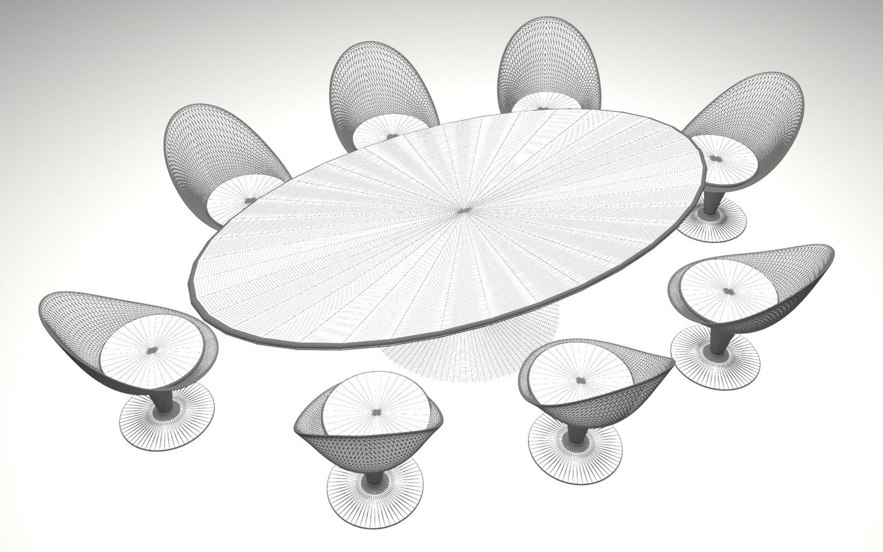3D Modern Table Set Model - TurboSquid 1921653
