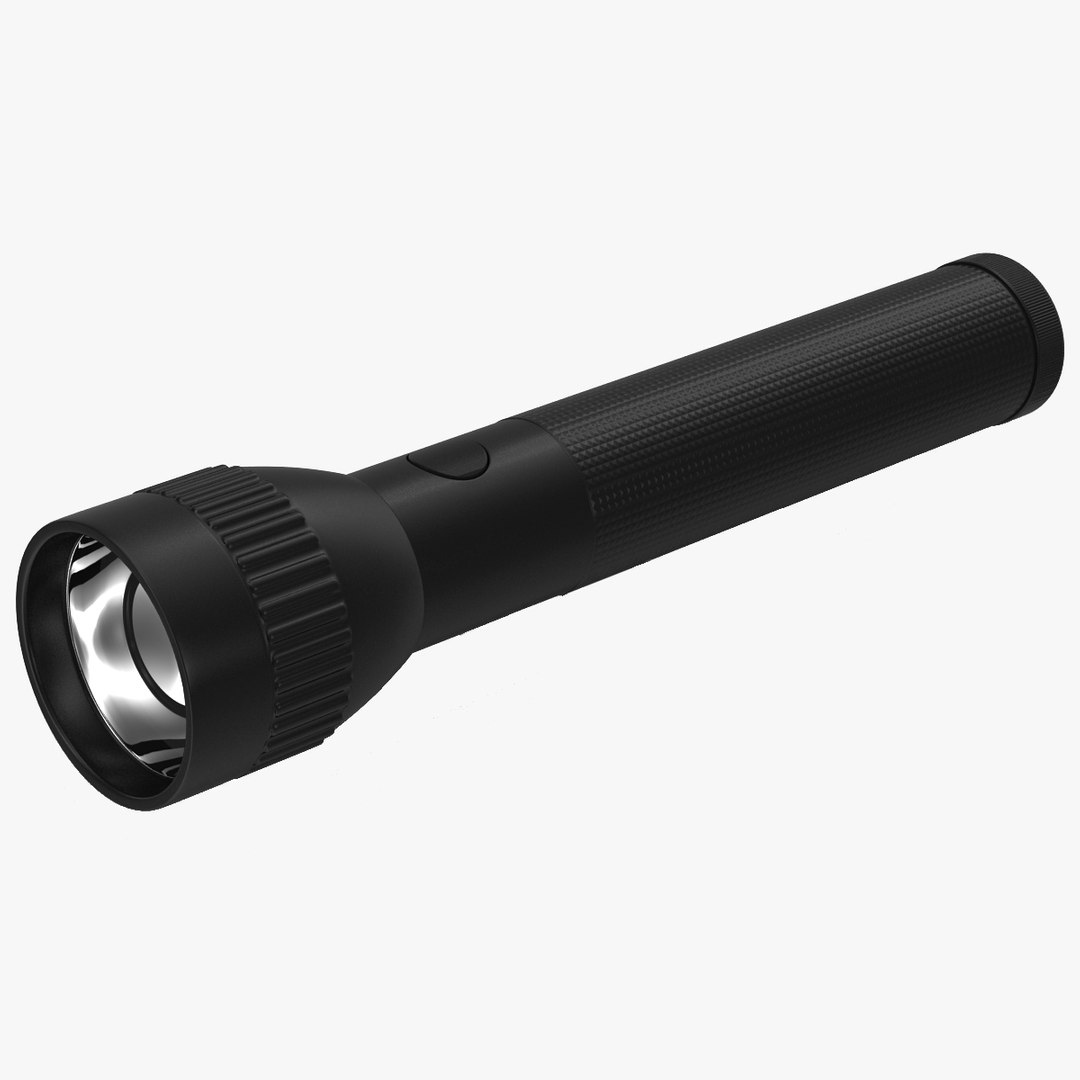 Police Flashlight Generic 3D Model 3D model preview