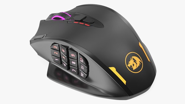 Modello 3D Mouse da gioco wireless RGB Reddragon IMPACT ELITE - TurboSquid  2099696