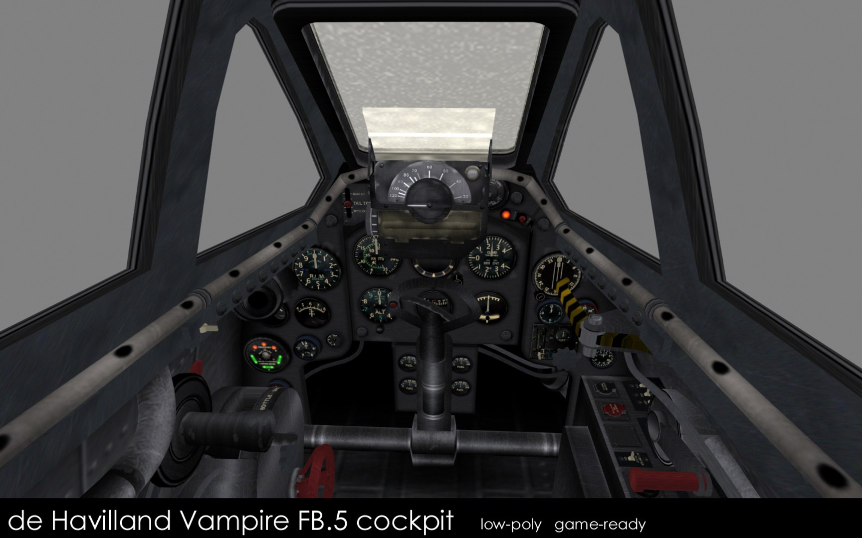 3d Model Havilland Vampire Fb 5