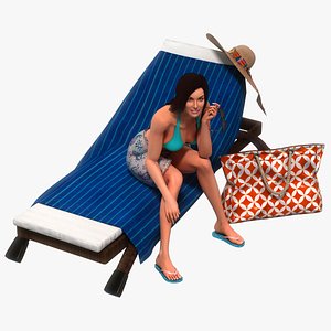 Female Bather Animated HQ